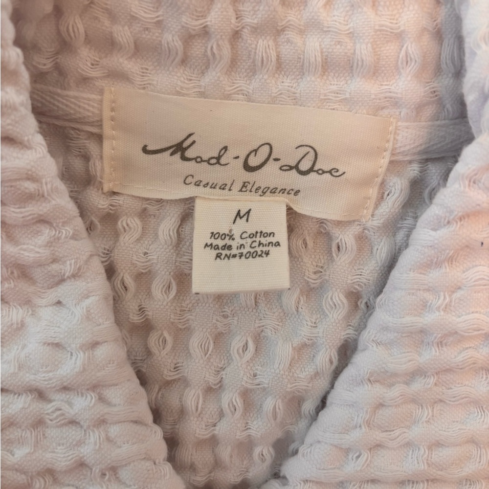 Mod-o-doc White/Cream Long Sleeve Front Button Textured Jacket - Medium - Picture 5 of 9